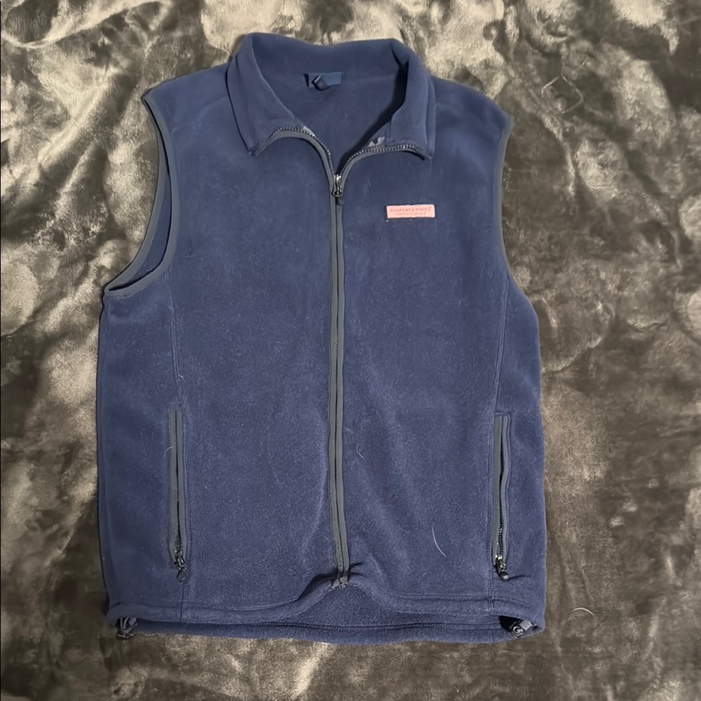 Vineyard Vines Navy Blue Fleece Vest